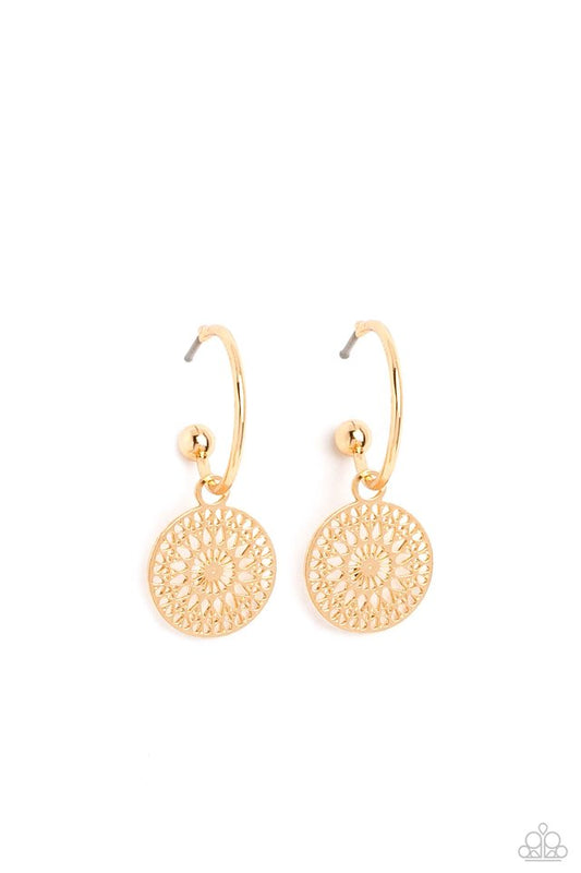 Mandala Maiden - Gold - Paparazzi Earring Image