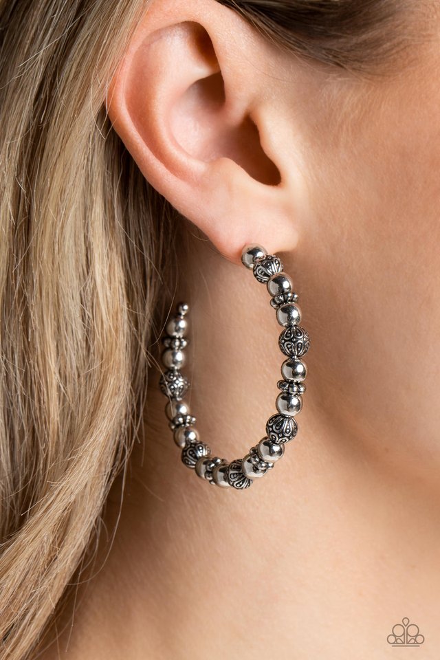 Rebuilt Ruins - Silver - Paparazzi Earring Image