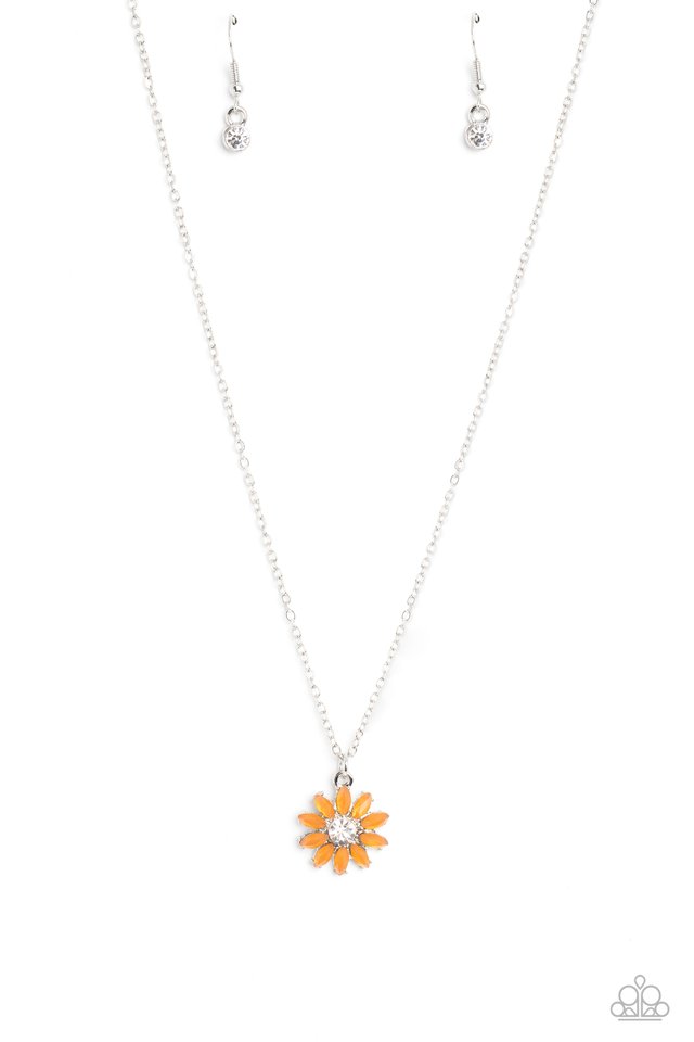 Daisy Diva - Orange - Paparazzi Necklace Image