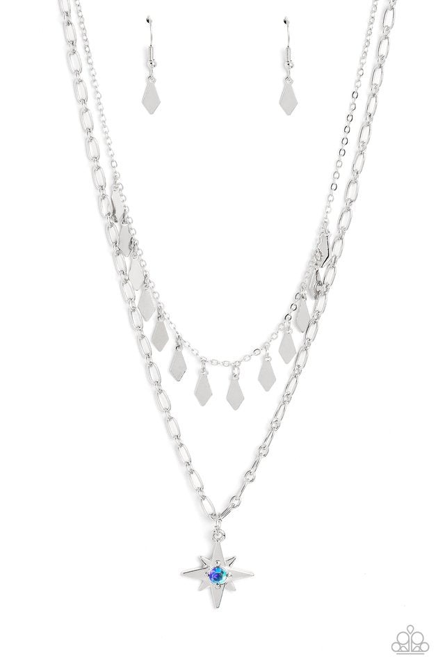 The Second Star To The LIGHT - Blue - Paparazzi Necklace Image