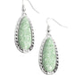 TEARDROP-Dead Dynasty - Green - Paparazzi Earring Image