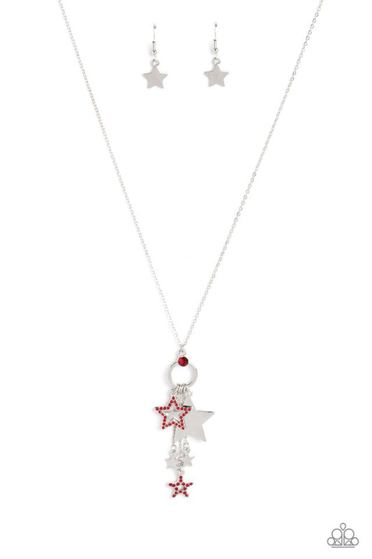 Starry Statutes - Red - Paparazzi Necklace Image
