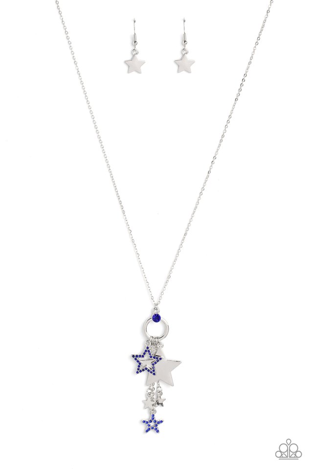 Starry Statutes - Blue - Paparazzi Necklace Image