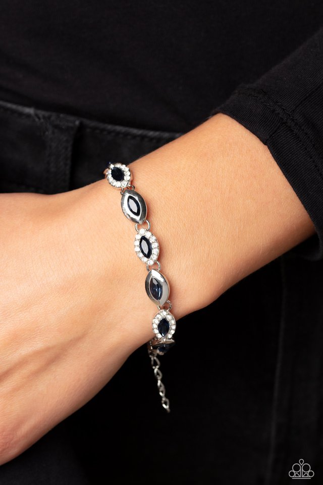 Some Serious Sparkle - Blue - Paparazzi Bracelet Image