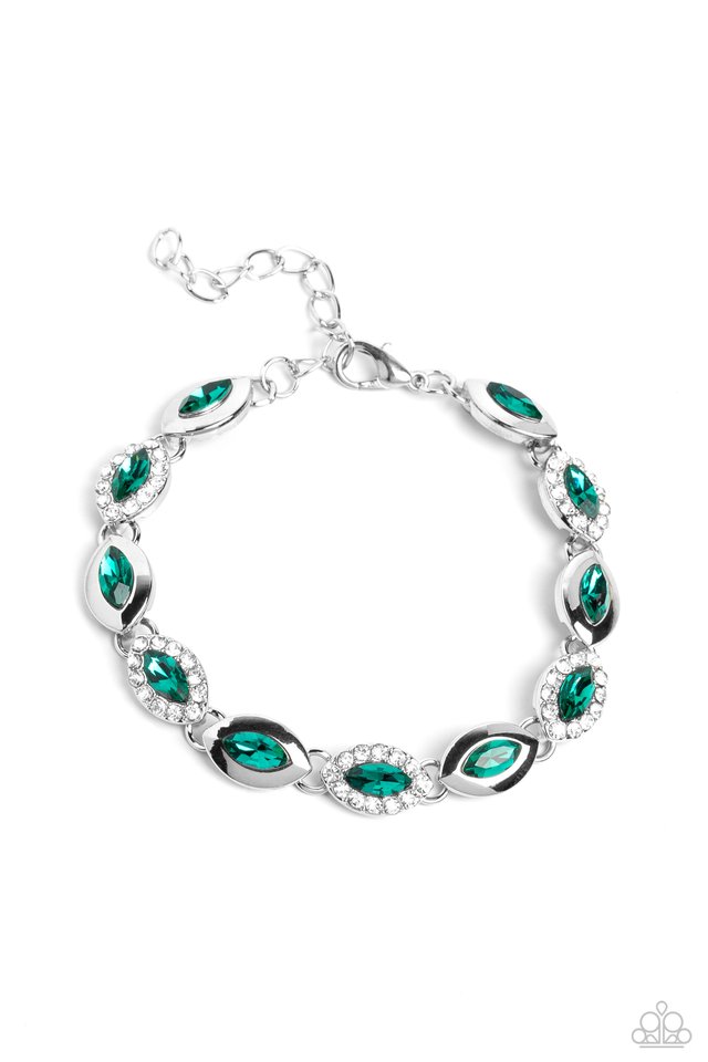 Some Serious Sparkle - Green - Paparazzi Bracelet Image