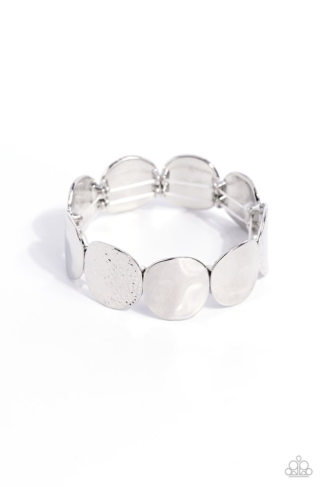 Rippling Record - Silver - Paparazzi Bracelet Image