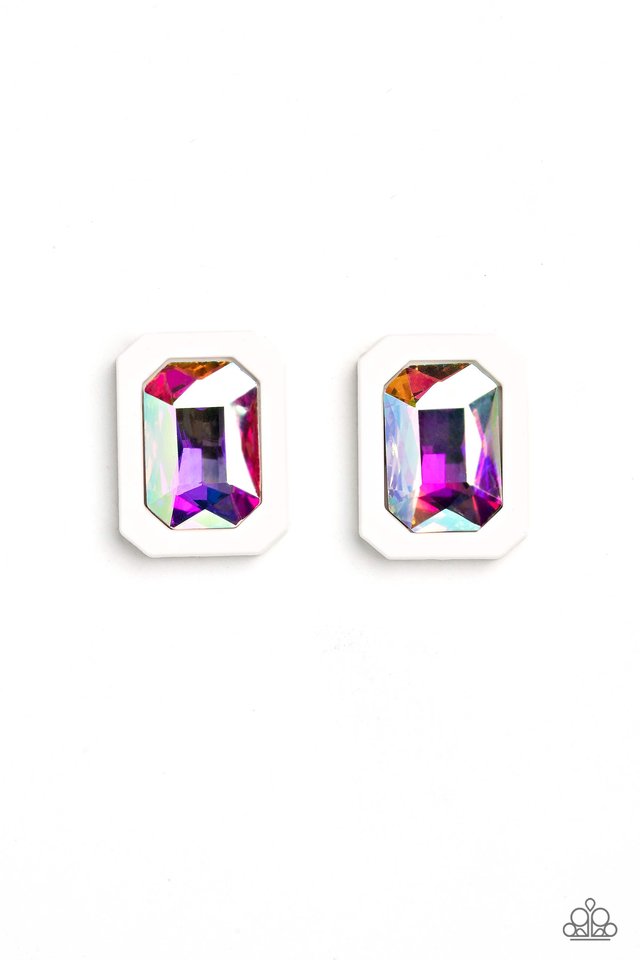 Edgy Emeralds - Multi - Paparazzi Earring Image