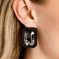 Edgy Emeralds - Black - Paparazzi Earring Image