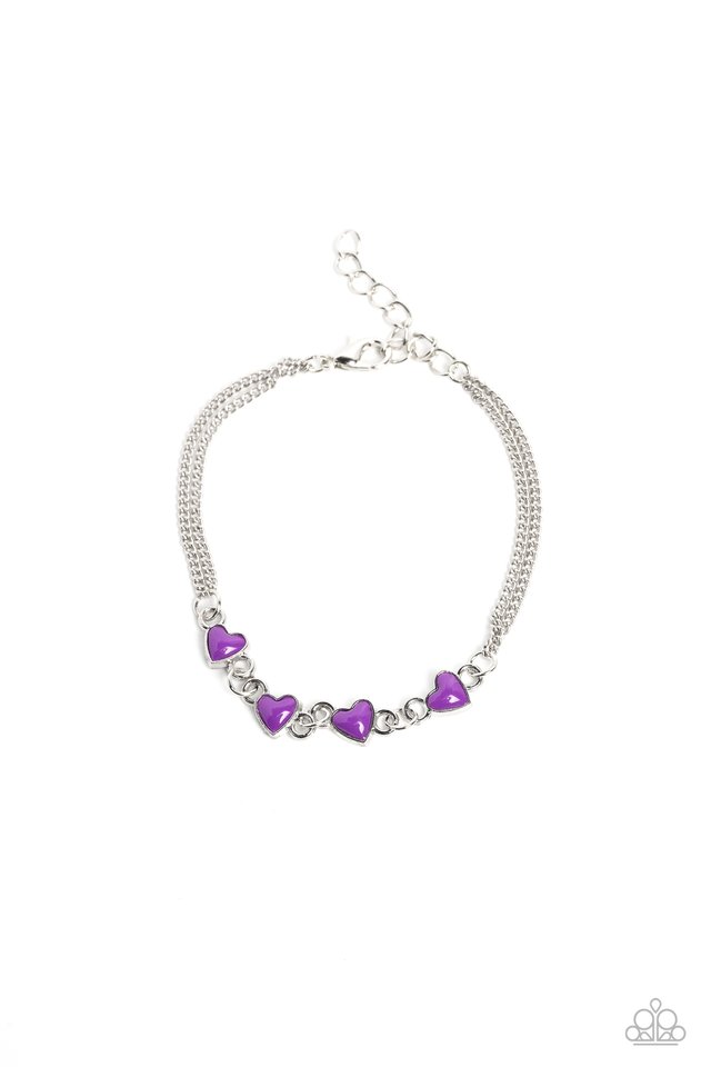 Paparazzi Bracelet ~ Smitten Sweethearts - Purple – Paparazzi