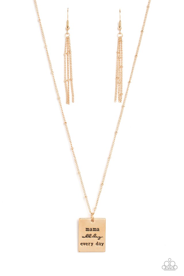 Mama MVP - Gold - Paparazzi Necklace Image