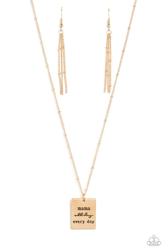 Mama MVP - Gold - Paparazzi Necklace Image