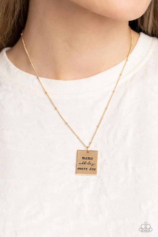 Mama MVP - Gold - Paparazzi Necklace Image