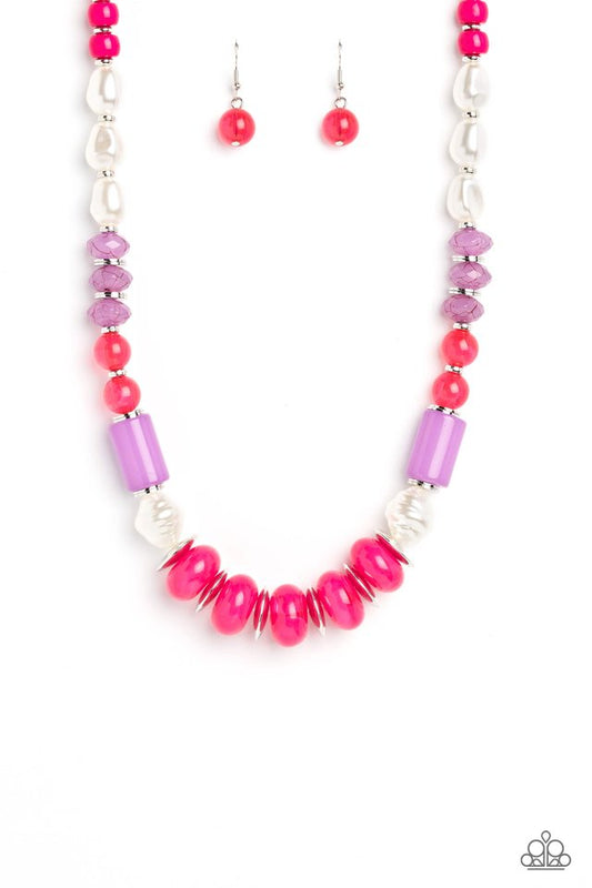 A SHEEN Slate - Pink - Paparazzi Necklace Image