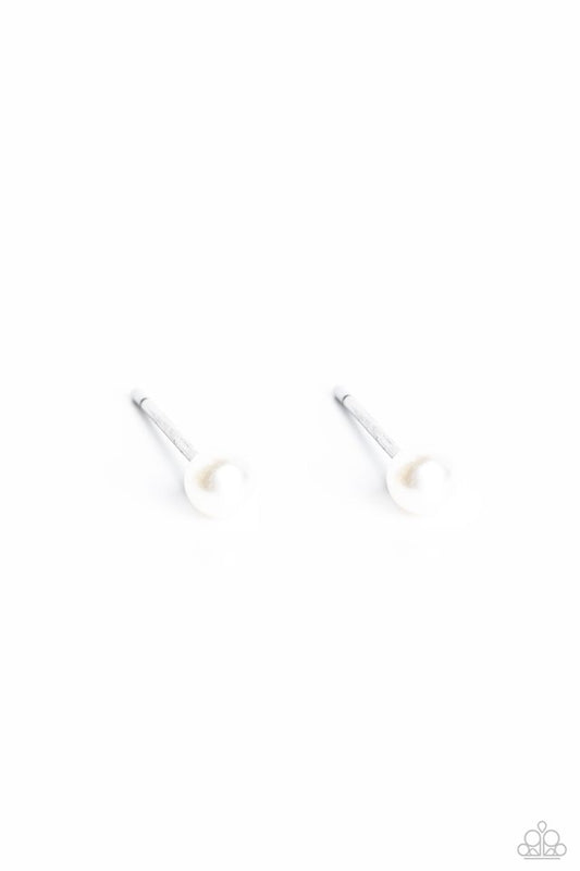 Dainty Details - White - Paparazzi Earring Image