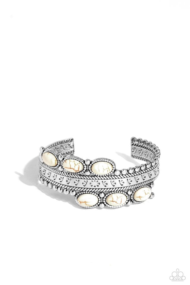 A League of Their STONE - White - Paparazzi Bracelet Image