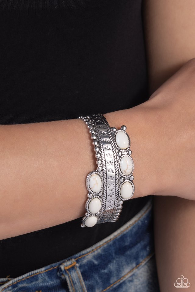 A League of Their STONE - White - Paparazzi Bracelet Image