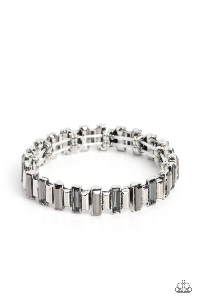 BURSTING the Midnight Oil - Silver - Paparazzi Bracelet Image