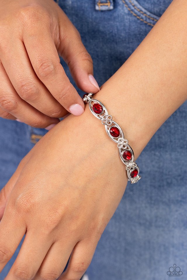 Infinite Impression - Red - Paparazzi Bracelet Image