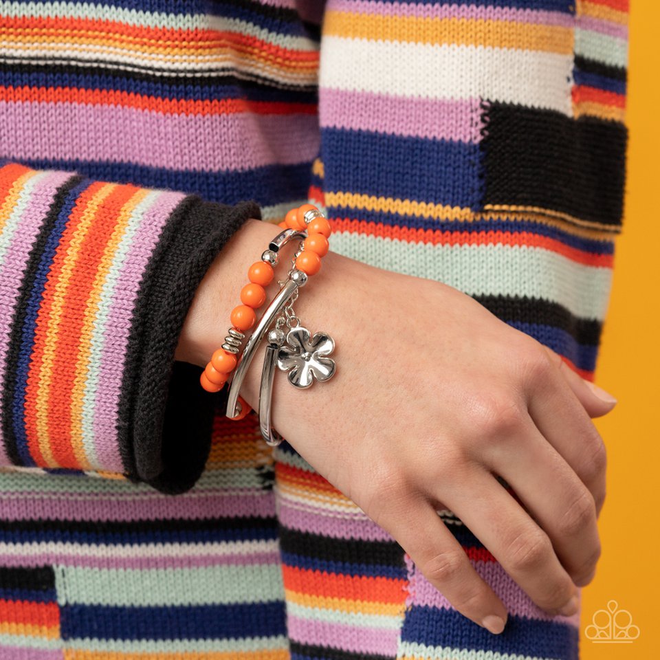 Off the WRAP - Orange - Paparazzi Bracelet Image