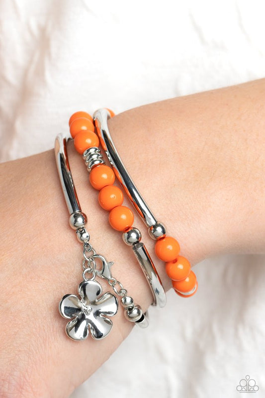 Off the WRAP - Orange - Paparazzi Bracelet Image