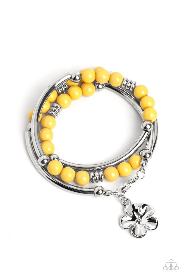 Off the WRAP - Yellow - Paparazzi Bracelet Image