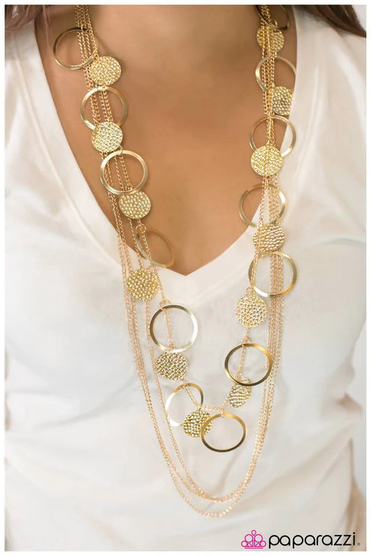 Paparazzi Necklace ~ Saturday Night Fever - Gold