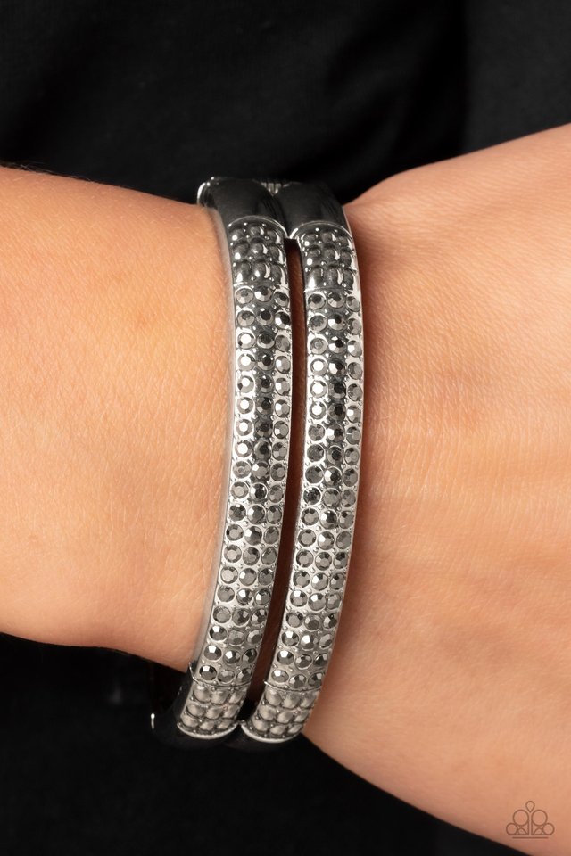 STACKED Up - Silver - Paparazzi Bracelet Image