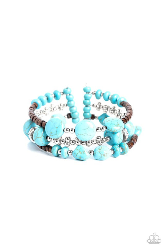 Operation Outdoors - Blue - Paparazzi Bracelet Image