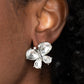 Winged Whimsy - White - Paparazzi Earring Image