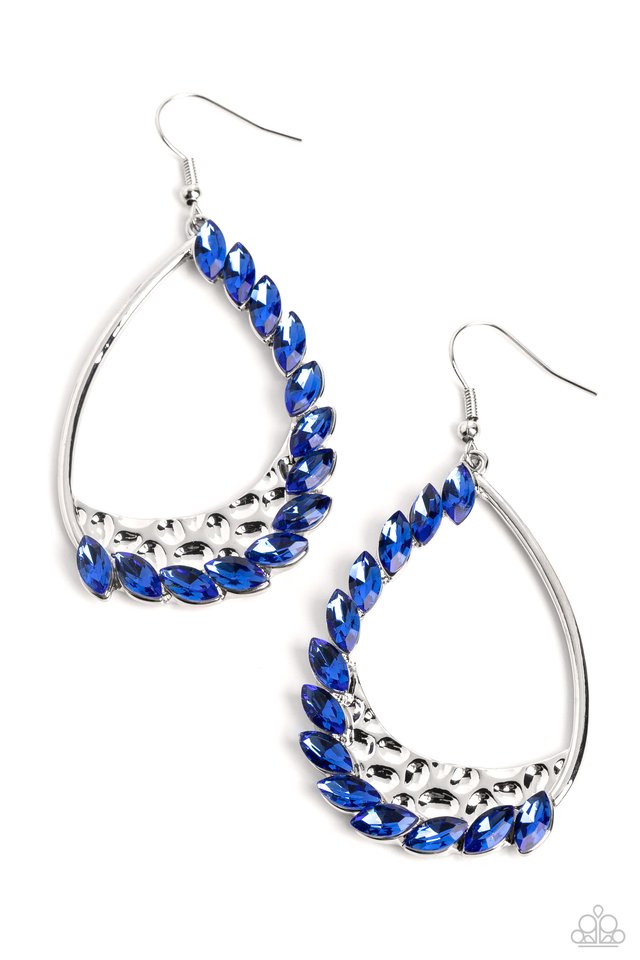 Looking Sharp - Blue - Paparazzi Earring Image