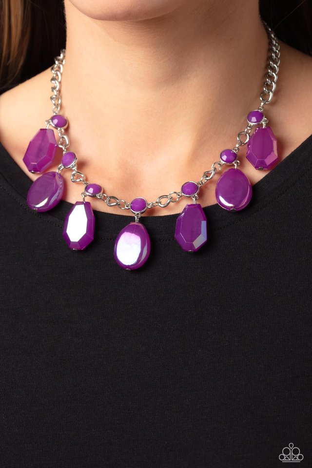 Maldives Mural - Purple - Paparazzi Necklace Image