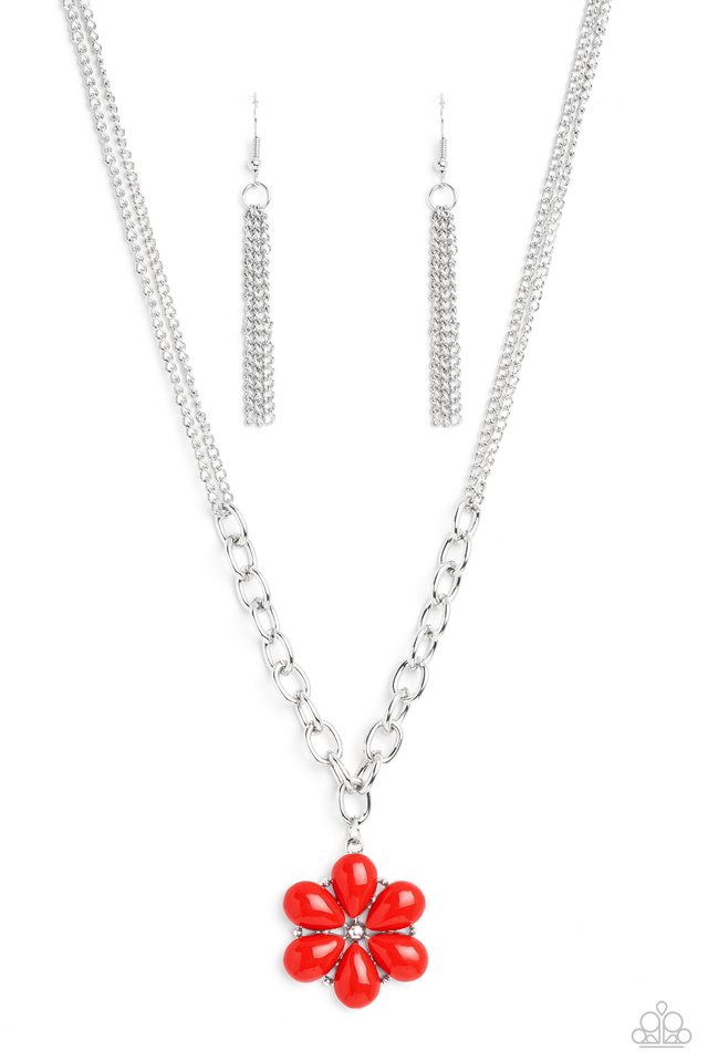 Dazzling Dahlia - Red - Paparazzi Necklace Image