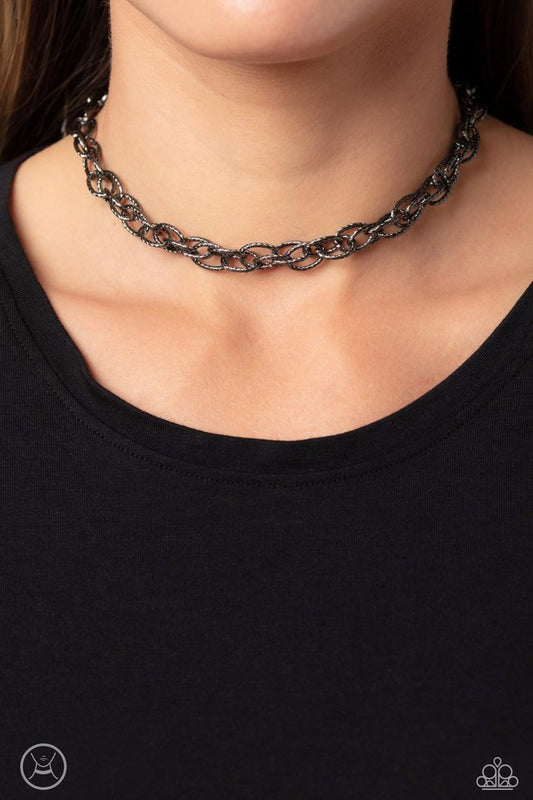 If I Only Had a CHAIN - Black - Paparazzi Necklace Image