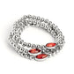 Twinkling Team - Red - Paparazzi Bracelet Image