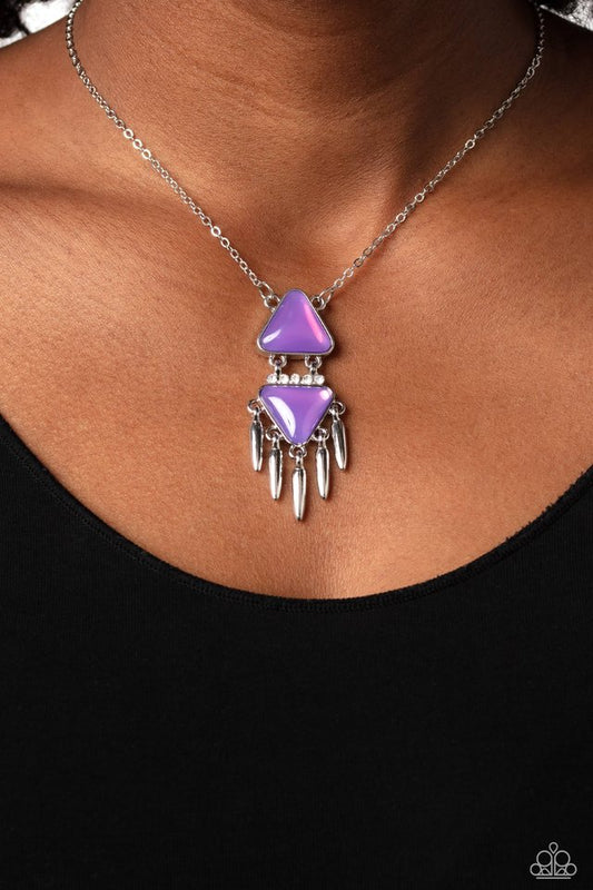 Under the FRINGE - Purple - Paparazzi Necklace Image