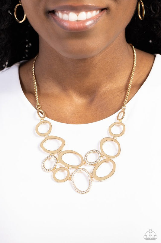 Limelight Lead - Gold - Paparazzi Necklace Image