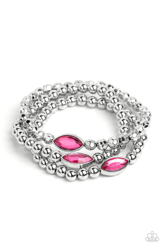 Twinkling Team - Pink - Paparazzi Bracelet Image
