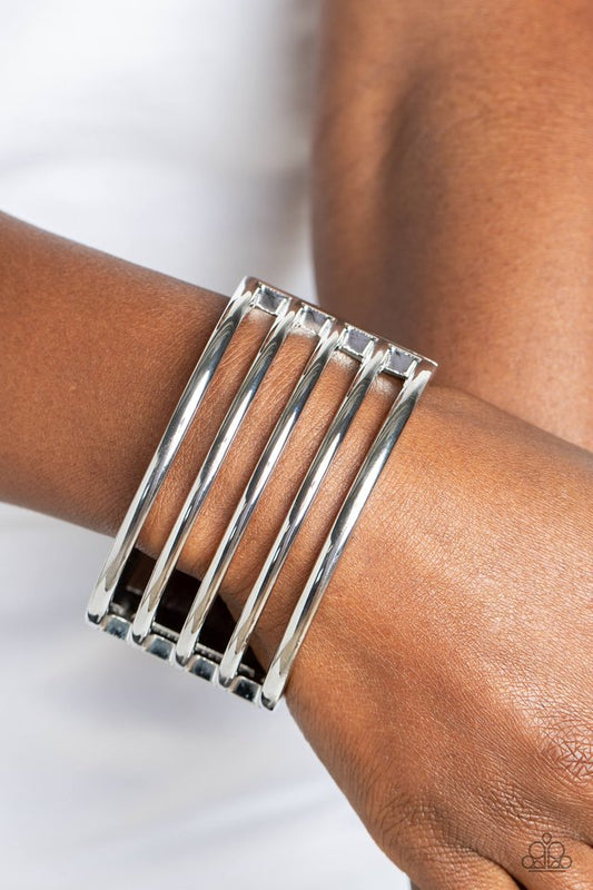 Wayward Warrior - Silver - Paparazzi Bracelet Image