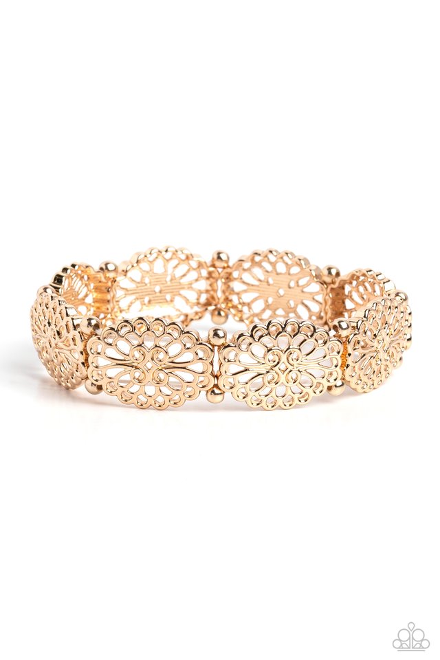 Curly Chic - Gold - Paparazzi Bracelet Image