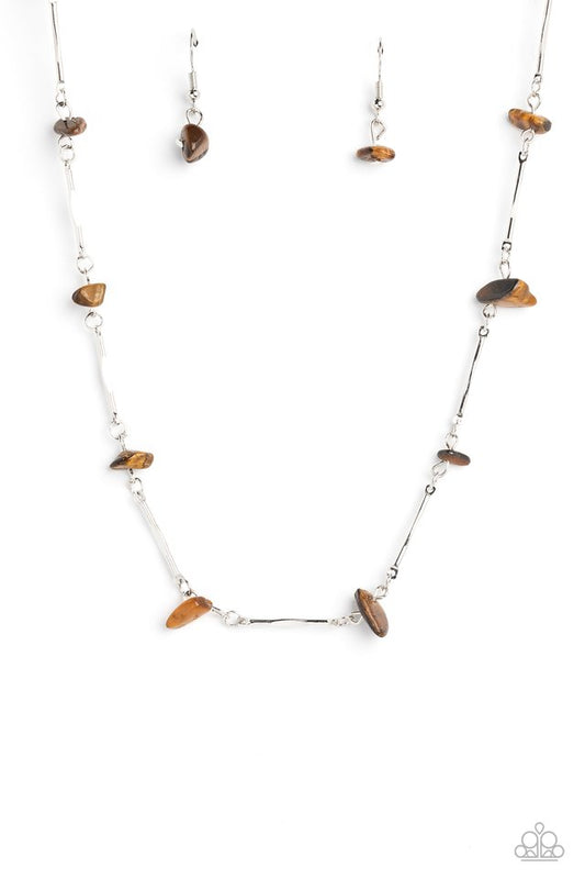 Chiseled Construction - Brown - Paparazzi Necklace Image