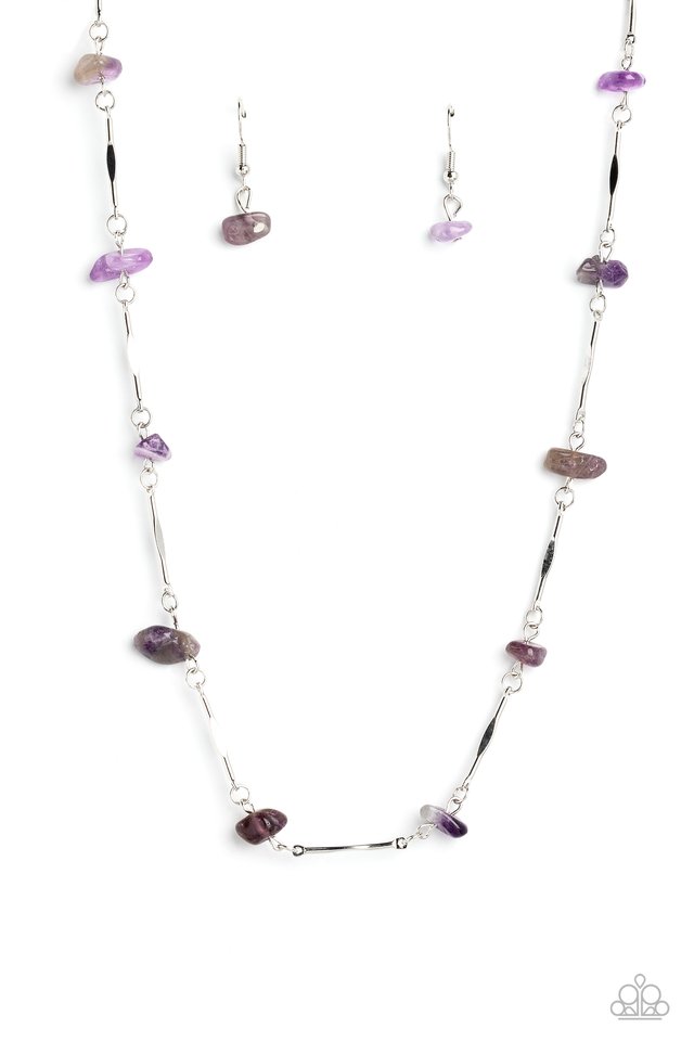 Chiseled Construction - Purple - Paparazzi Necklace Image