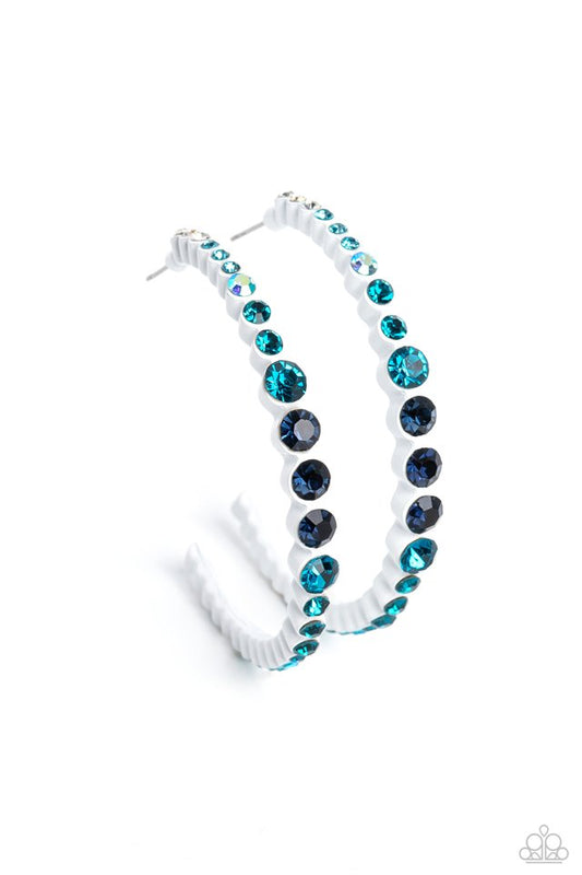 Gossip CURL - Blue - Paparazzi Earring Image