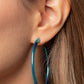 Pop HOOP - Blue - Paparazzi Earring Image