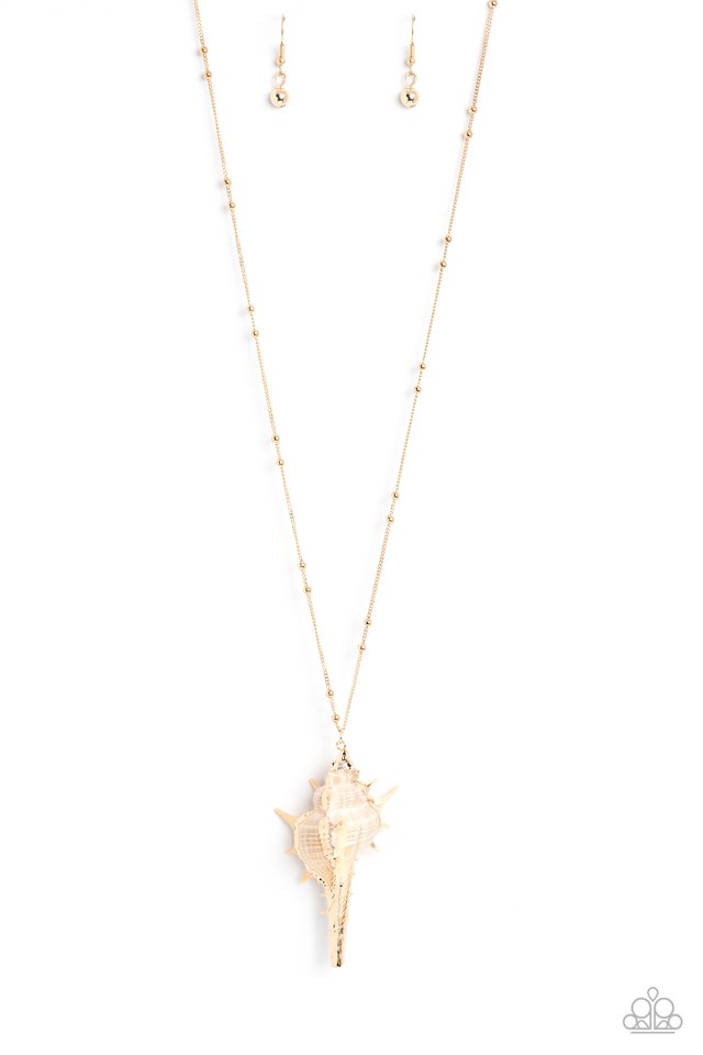 Sea CONCH - Gold - Paparazzi Necklace Image