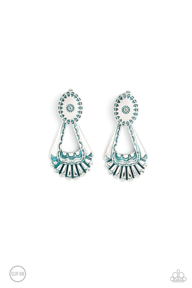 Casablanca Chandeliers - Blue - Paparazzi Earring Image