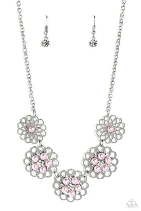 Mandala Mosaic - Pink - Paparazzi Necklace Image