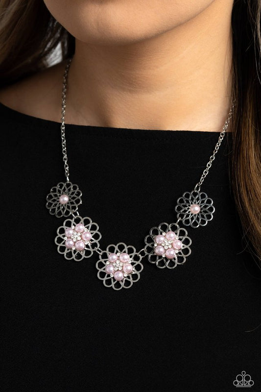 Mandala Mosaic - Pink - Paparazzi Necklace Image