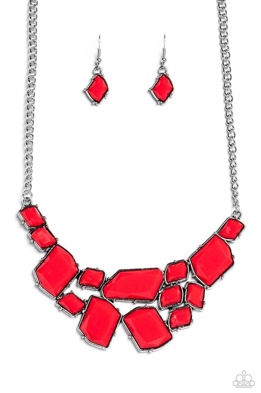 Energetic Embers - Red - Paparazzi Necklace Image