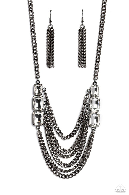 Come CHAIN or Shine - Black - Paparazzi Necklace Image