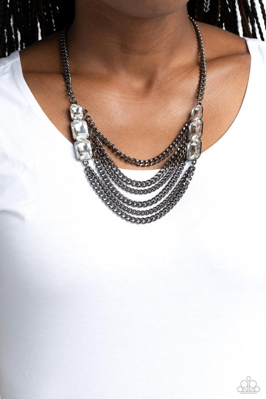 Come CHAIN or Shine - Black - Paparazzi Necklace Image